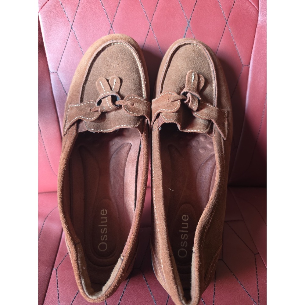 Osslue Women Brown Suede Loafers Shoes Size Us 10